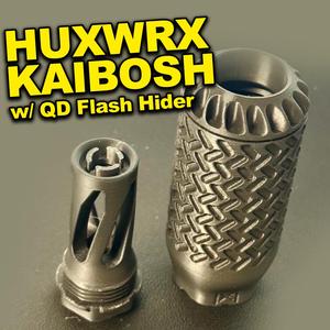 HUXWRX Kaibosh w/ QD Flash Hider + original Markings (for Airsoft, Gel Blaster Replicas) 14mm CCW