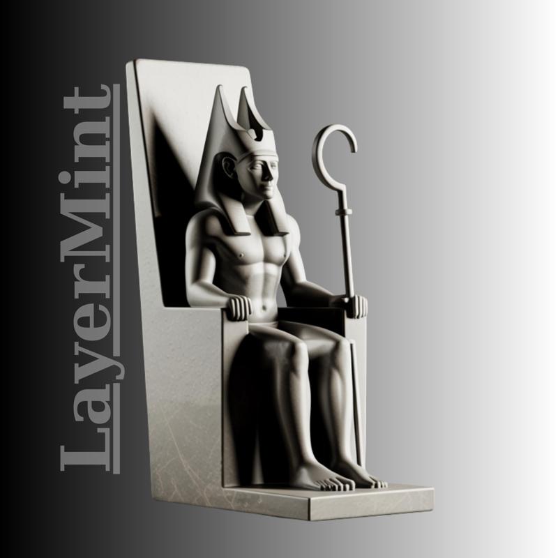 Egyptian Pharaoh on Throne – Ancient Statue STL for 3D Printing