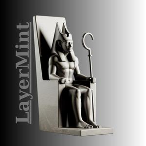 Egyptian Pharaoh on Throne – Ancient Statue STL for 3D Printing