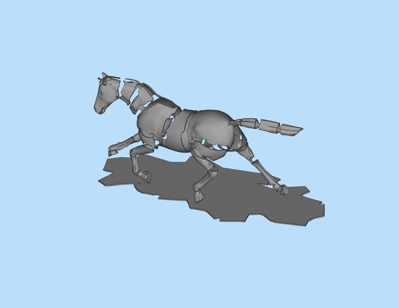 Iron Art Galloping Horse Ornaments Miniature Scene Model