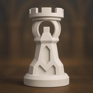 Chess Rook Floating Crown