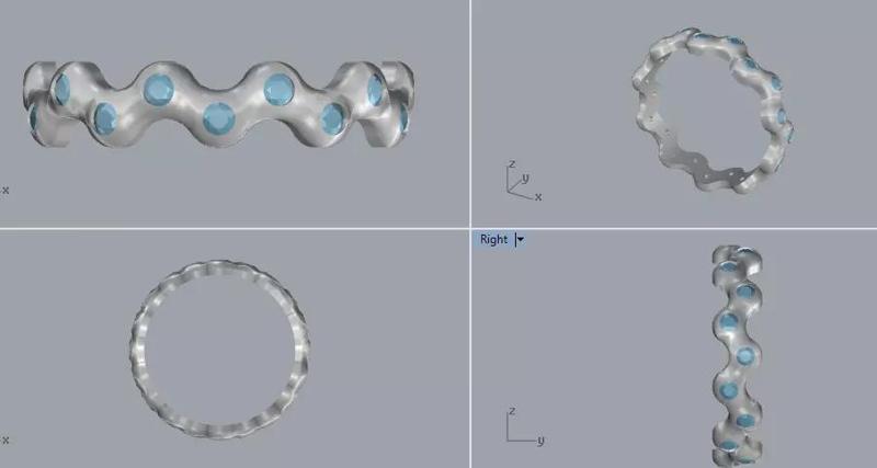 Waves Designer Plain Silver Ring Jewelry