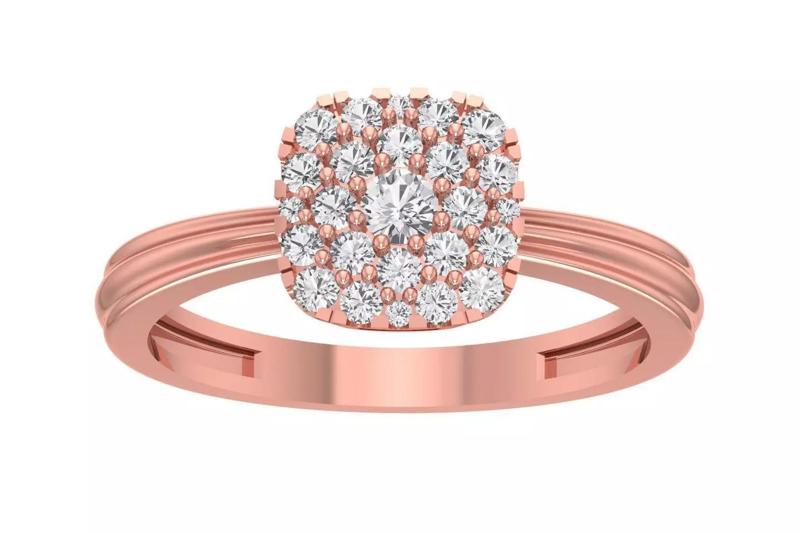 Wedding Engagement Double Halo Ring for Women