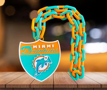 MIAMI DOLPHINS RETRO NFL SHIELD CHAIN