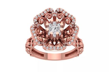 Wedding Engagement Ring Flower for Women
