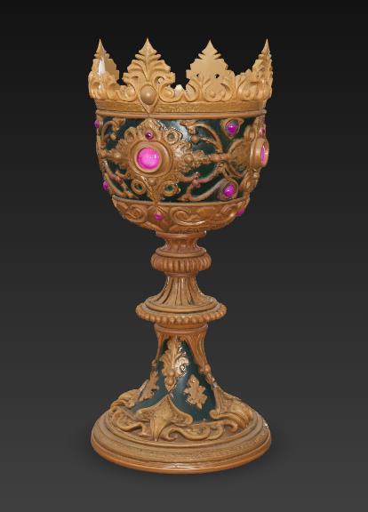 Ornamented and decorative ceremonial chalice
