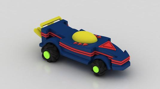 futuristic toy car 3d printable model