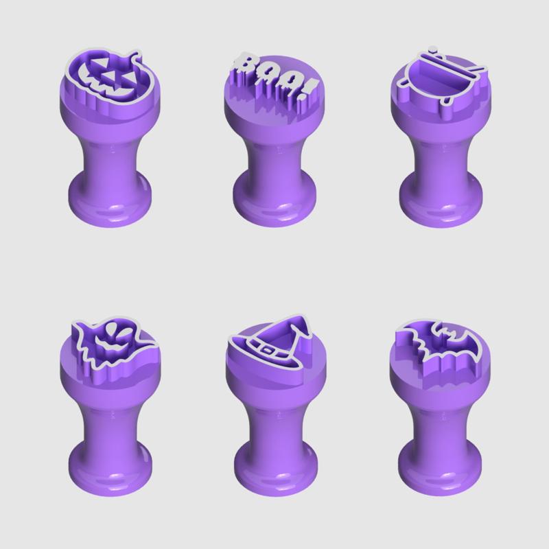 Halloween marker stamps for sweets and brigadeiros.
