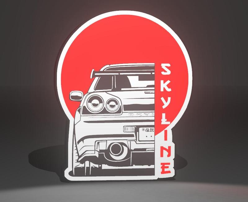 Nissan Skyline R34 GTR Lightbox Led Lamp