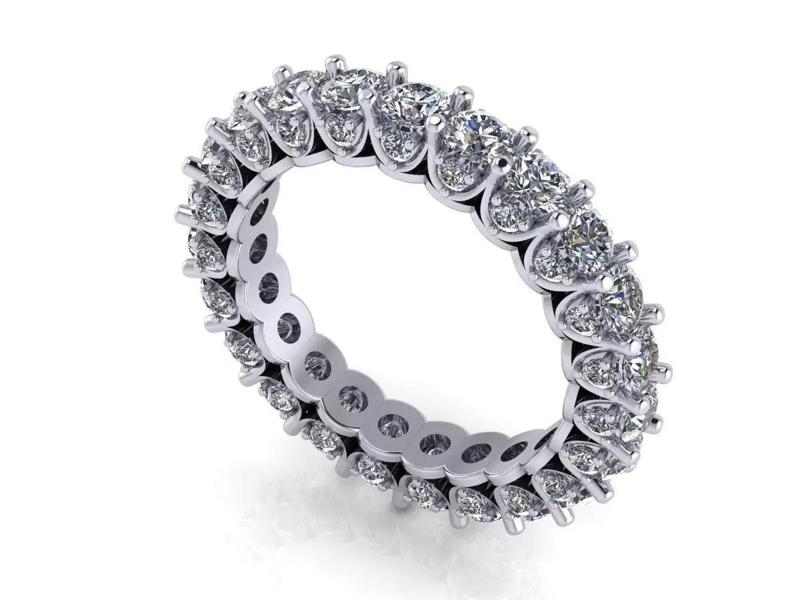 Union Diamond Sided Eternity Band - Full stone and finger sz set