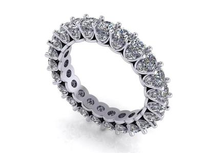 Union Diamond Sided Eternity Band - Full stone and finger sz set