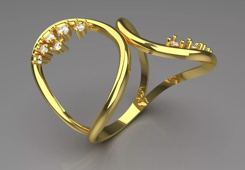 Wave Diamond Ring jr00164