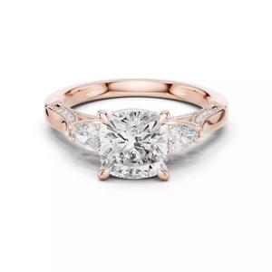Cushion Pear Solitaire Ring 3dm stl renders animation videos