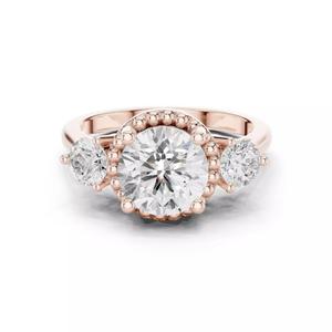 Trio Solitaire Ring 3dm stl renders animation videos details