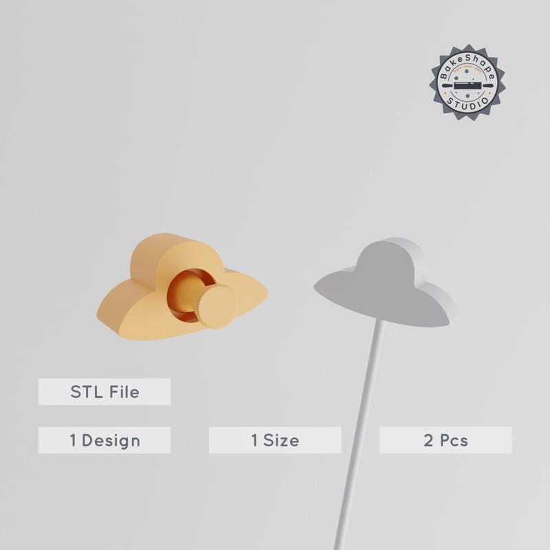 Sun Hat Cake Pop Mold, Fashionable Sun & Beach Hat 2-Piece Set for Summer