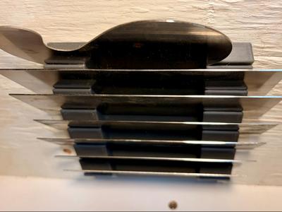 Card Scraper organization - wall mounted