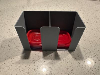 Snack container lid holder