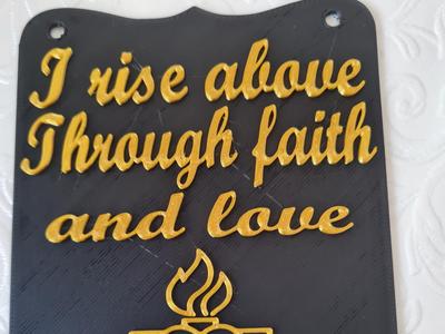 Faith and Love Affirmation Plaque Wall Art