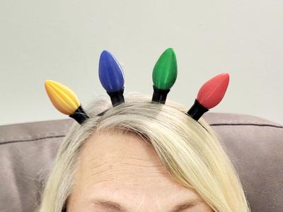 Christmas lights headband