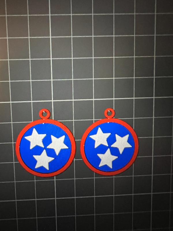 Tennessee tristar earrings