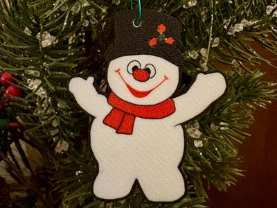 Frost The  Snowman 2 sided Christmas Ornament