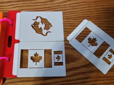 Stencil Canada Flag and Yin Yang Cats