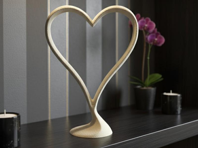 Minimalist Heart – Modern 3D Decor - Fuzzy Skin 