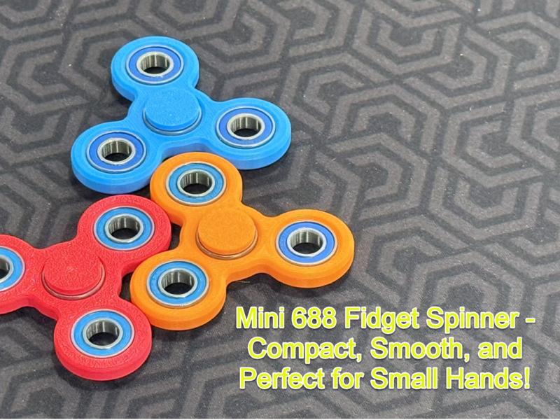Mini 688 Fidget Spinner,  Perfect for Small Hands!