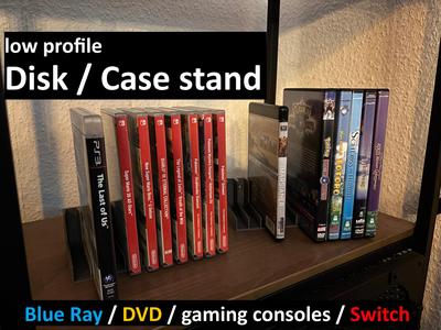 Simple Disk/Case Stand (Blueray, DVD, Consoles)