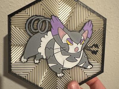 #432 Purugly Hex Wall Art