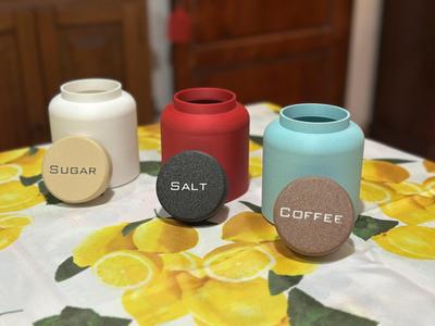 Rounded spice jar
