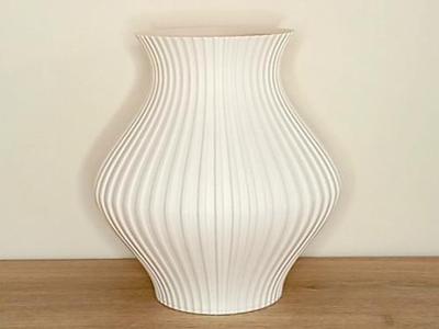 Vase "Striated Pebble" (Designed for Water Bottle)