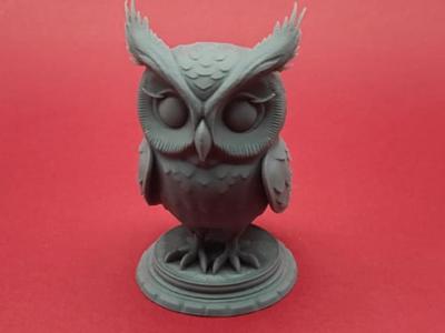 Cartoon Style Owl Miniature on a Base
