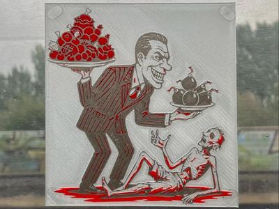 The Feast of Hypocrisy - Stained Glass Art