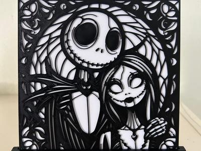 Nightmare Before Christmas Jack and Sally Portrait