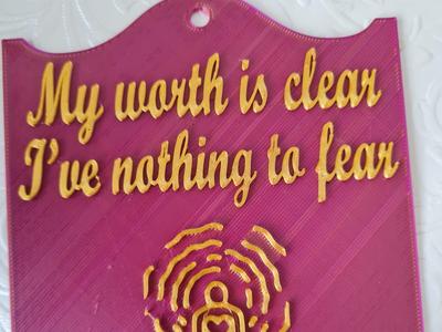 Fearless Worth Plaque Affirmation Wall Art