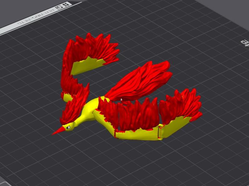 0146 Moltres - flexible - articulated - Pokemon