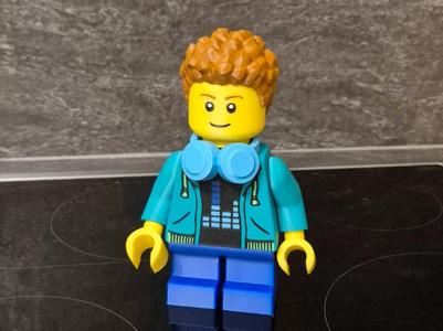 Brick Man Child with Headphones 500%