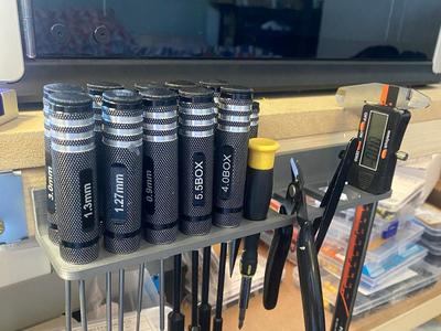 Hudy style hex drive shelf