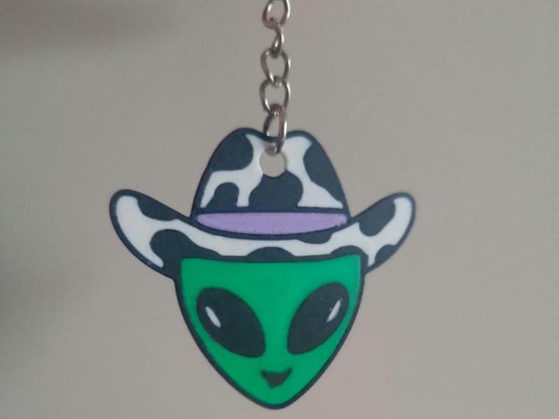 Alien Head Keychain