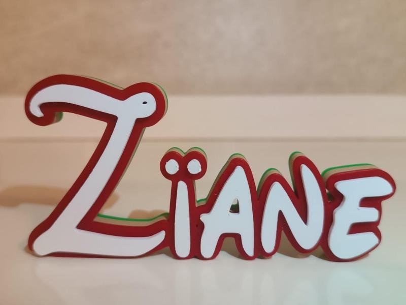 Disney Name Sign Zïane Kid Room Wall Decor Tag