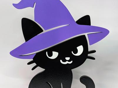 Mischievous Kitten - Halloween Shelf & Wall Decor