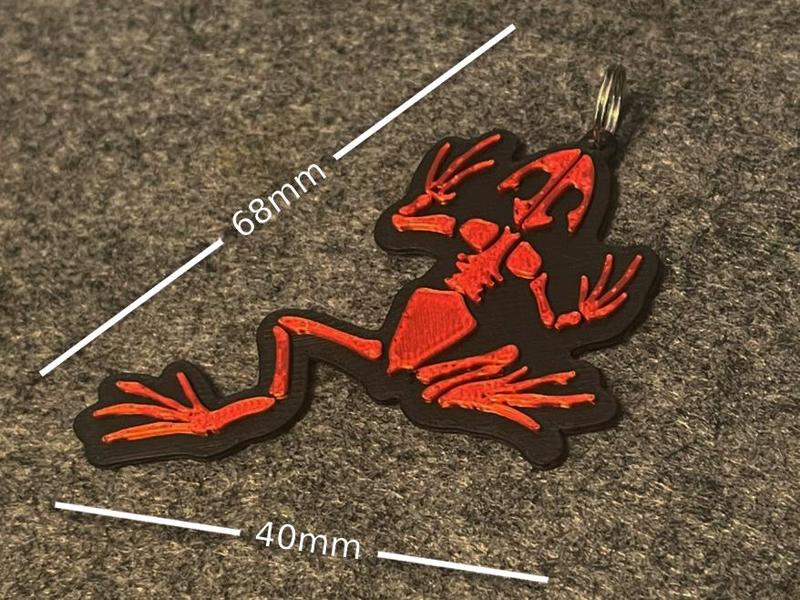 Frog Skeleton Keychain