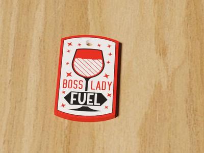 Boss Lady Wine Keychain
