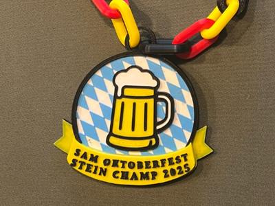 Beer Medallion - Bavarian Flag Oktoberfest