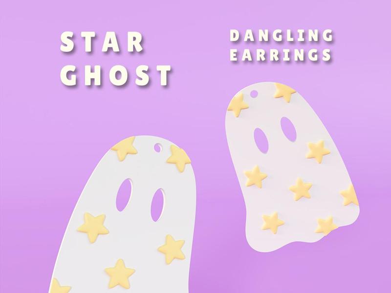 Star Ghost - Dangling Earrings