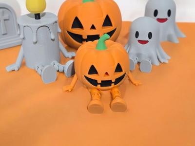 Articulated Halloween Pumkin - Multiparts