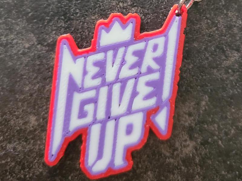 Nick Eh 30 Never Give Up Keychain