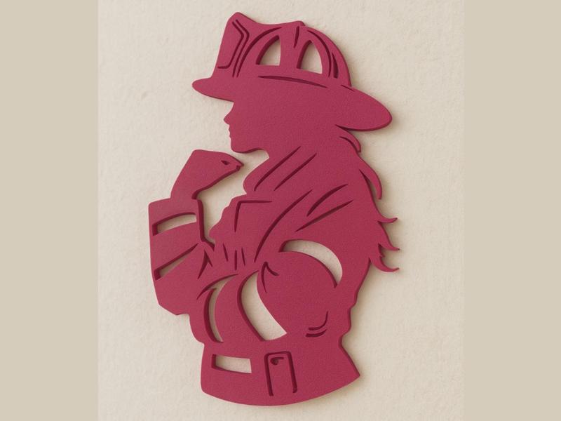 Firefighter wall decoration