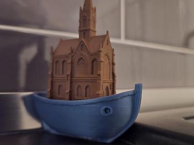 Cathedral Benchy Minimal Design Gothic arte boat